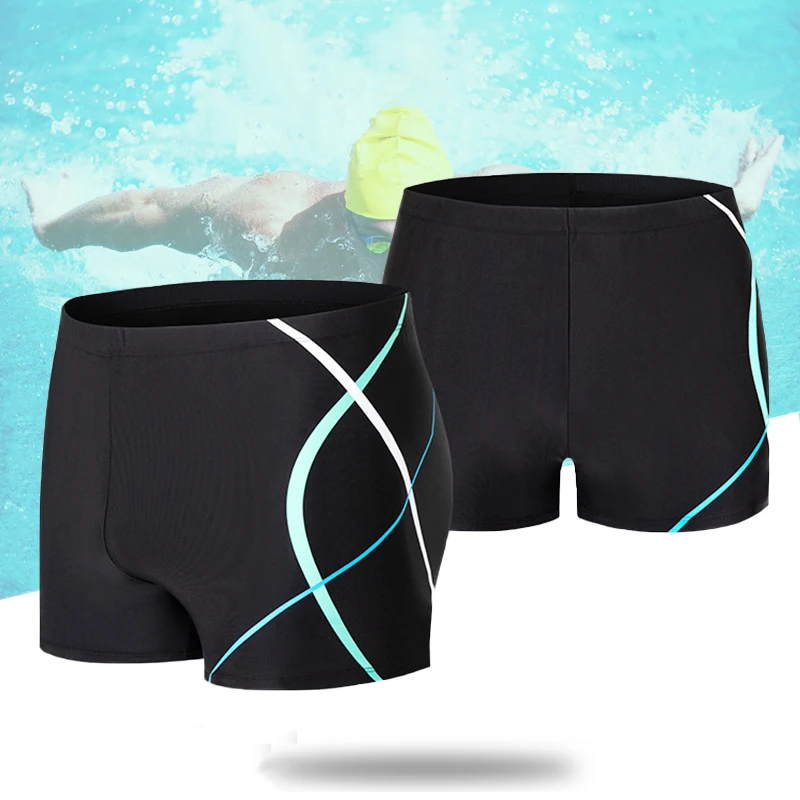 (L-4XL)New Men Swim Trunks Spa Hot Spring Anti-Embarrassment Swimwear Man Water Sports Quick Dry Lightweight Beach Shorts