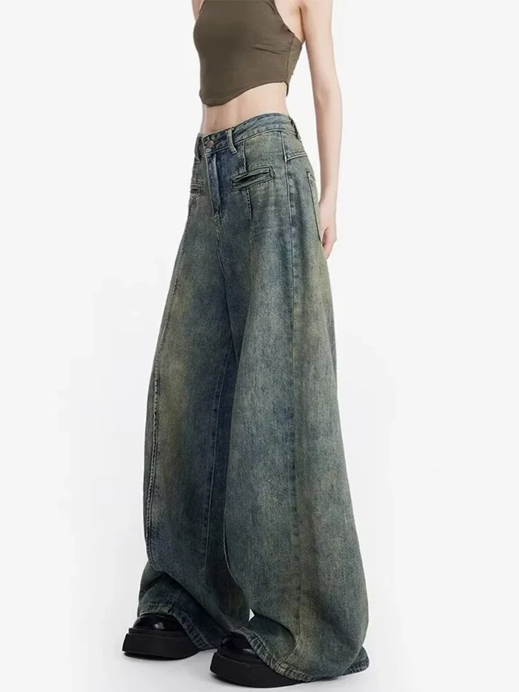 Oversize Y2k Baggy Jeans Women High Waist Harajuku Vintage Denim Trousers 90s Aesthetic Wide Leg Jean Cargo Pants Pantalones