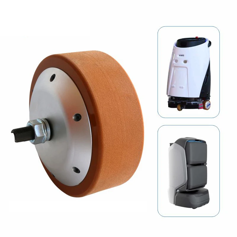 ZLTECH 6.5인치 24V-48V 500W 200kg 부하 방수 IP65 PU 타이어 BLDC 휠 허브 모터(청소 로봇용 14비트 인코더 포함)