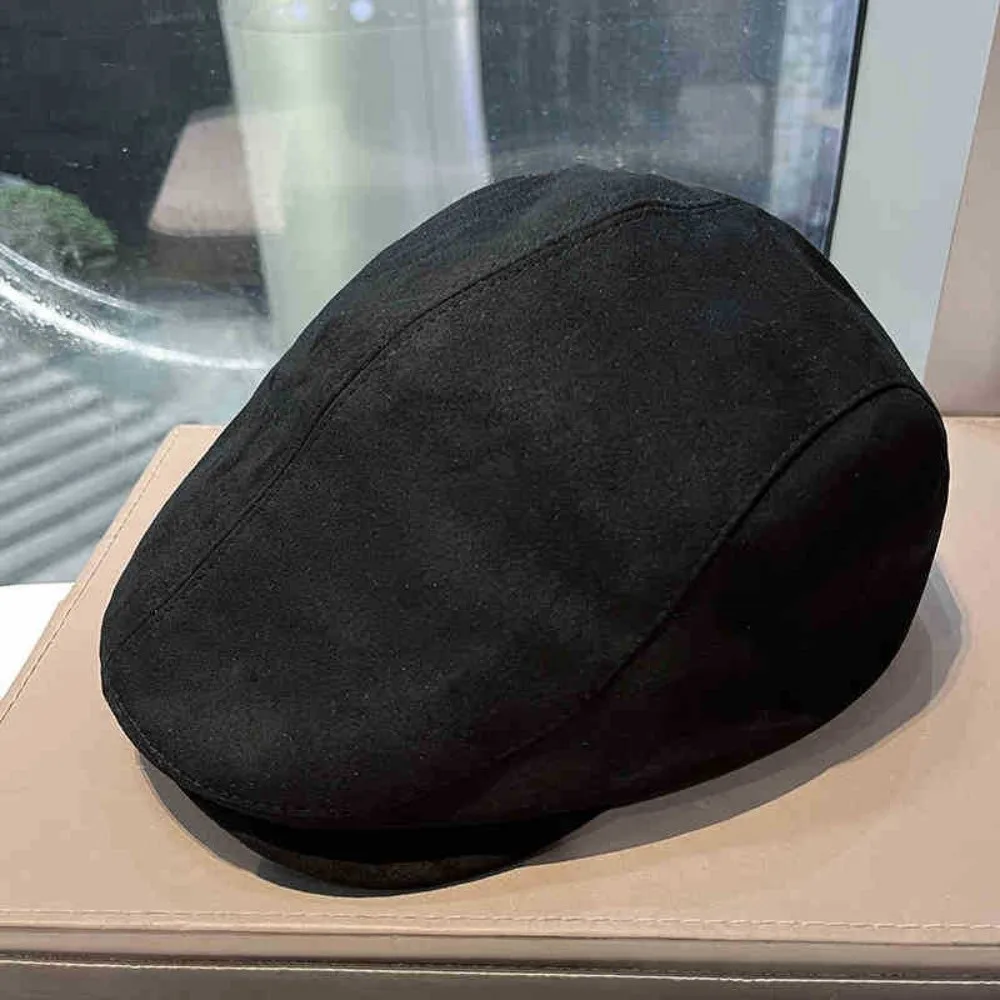 Fashion Solid Color Suede Newsboy Cap Warm Soft Winter Forward Hat Vintage Style All-match Retro Flat Cap Daily