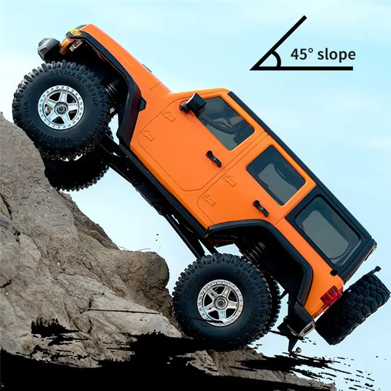 AS96-2.4G RC Model Car Simulation Jeep 1:18 Scale Full Scale Off-Road Crawler Climbing Remote Control Car Toy Gift Black