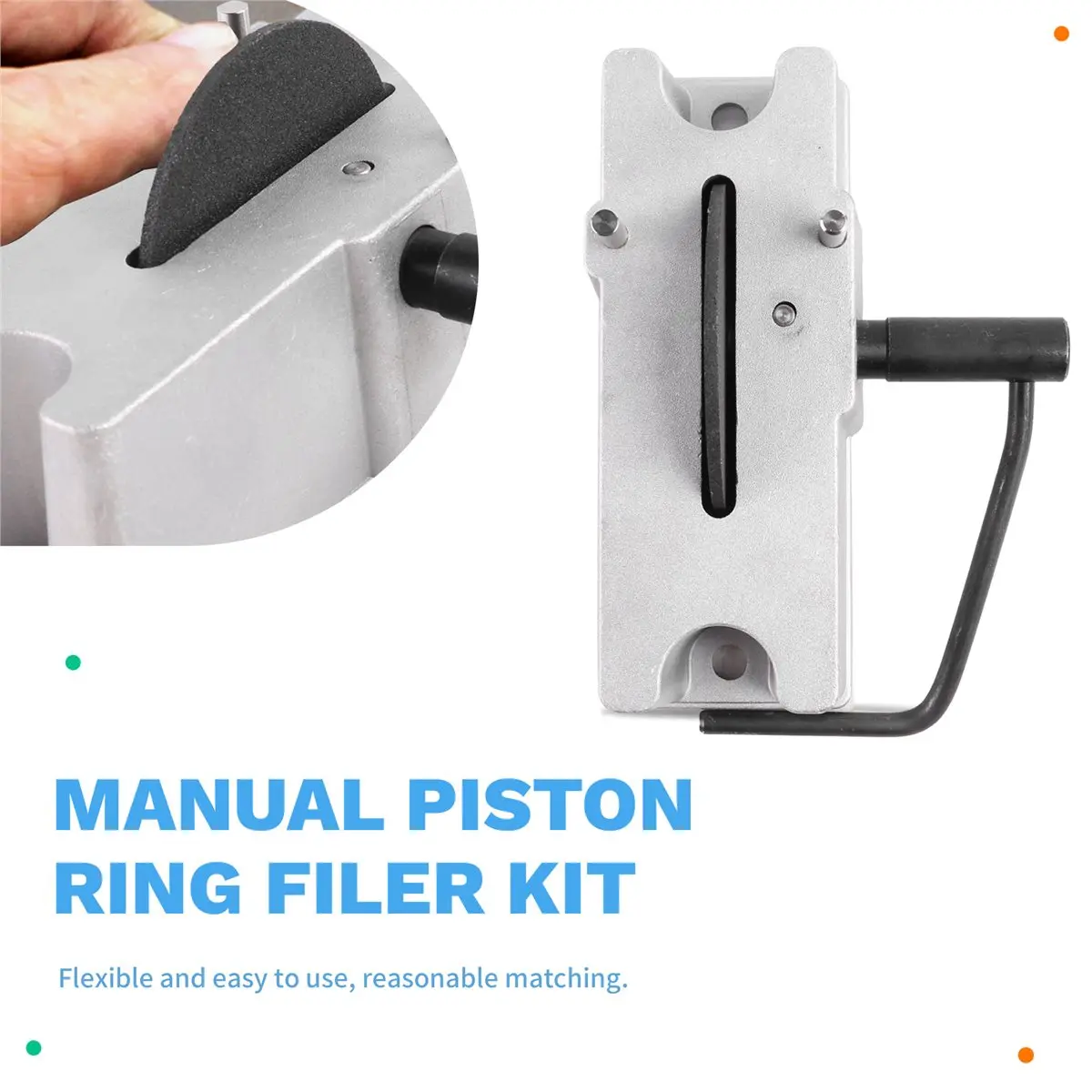 DT38 Manual Piston Ring Filer Includes 120 Grit Carbide Grinding Wheel Replace 66785 66786