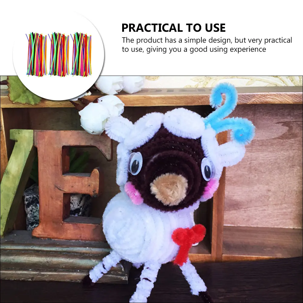 

300pcs Colored Chenille Stems Craft Supplies Diy Twisted Rod Educational Playthings For Kids Creative Art Projects Classroom