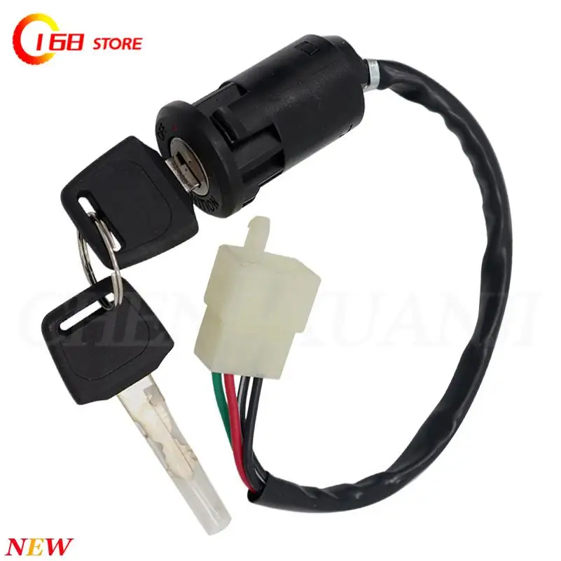 

Ключ зажигания мотоцикла, 4-контактный провод включения/выключения для 50cc-250cc ATV Go Kart Scooter Quad Dirt Bike, аксессуары