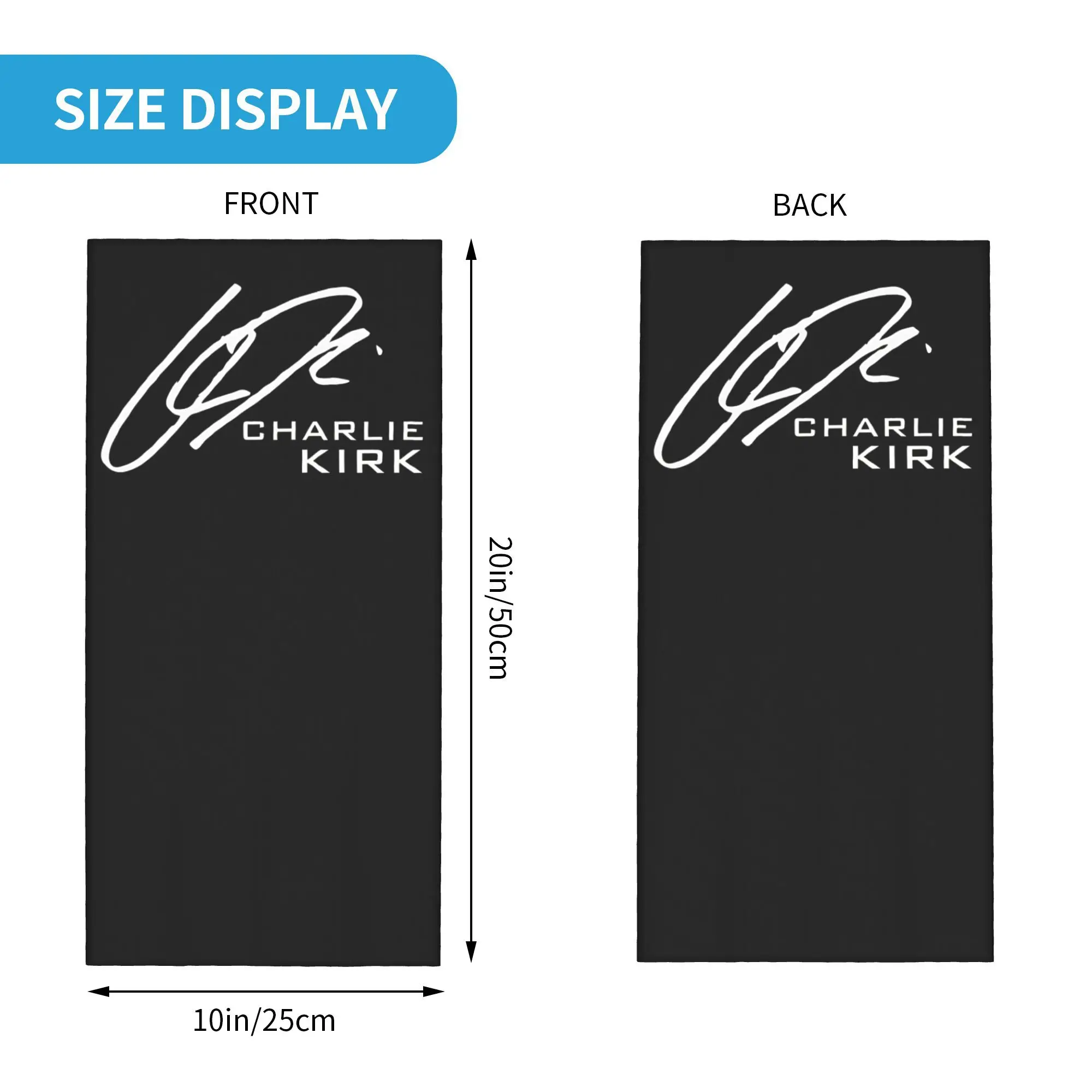 Charlie Kirk Signature RIP Bandana Neck Cover Balaclavas Mask Scarf Print A True Patriot Headband Multi-use Riding Unisex Adult
