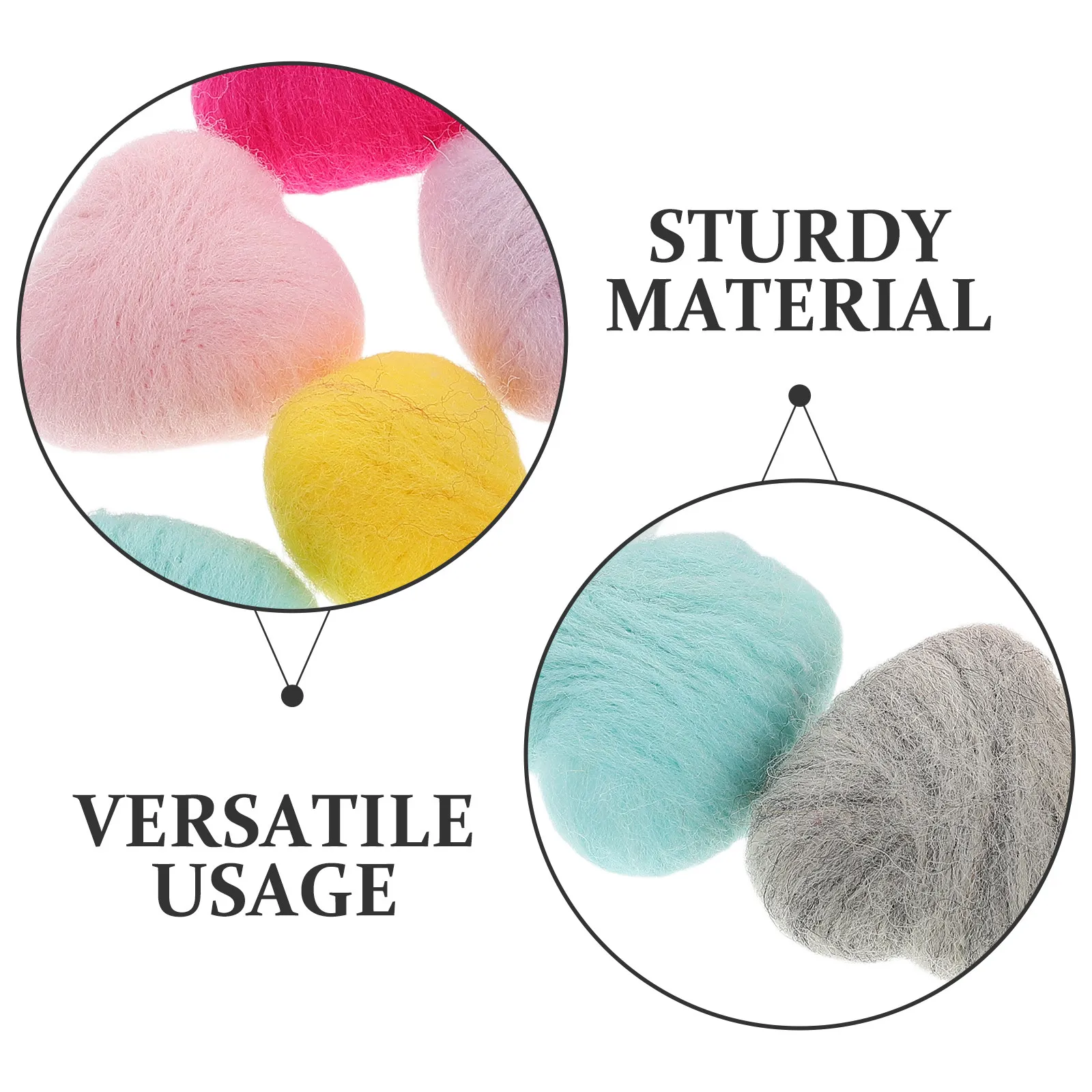 8pcs Soft Heart-Shaped Wool Felt Balls, 4cm DIY Craft & Baby Photo Props for Nursery, Party Decoration