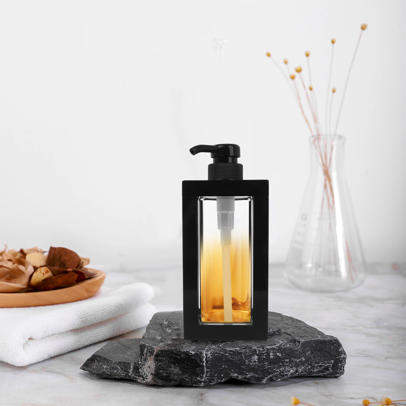 

Large Capacity Bathroom Dispenser Bottles Shampoo Transparent Refillable Empty Shower Body Lotion Pump Storage Container