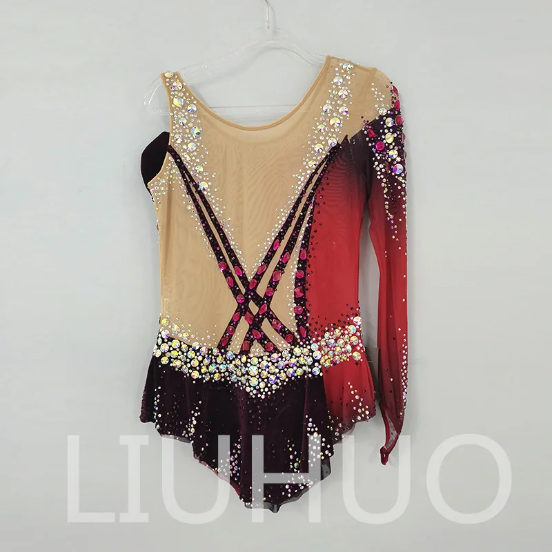 LIUHUO Rhythmic Gymnastics Leotard Competitive  Cheerleading Performance For Children