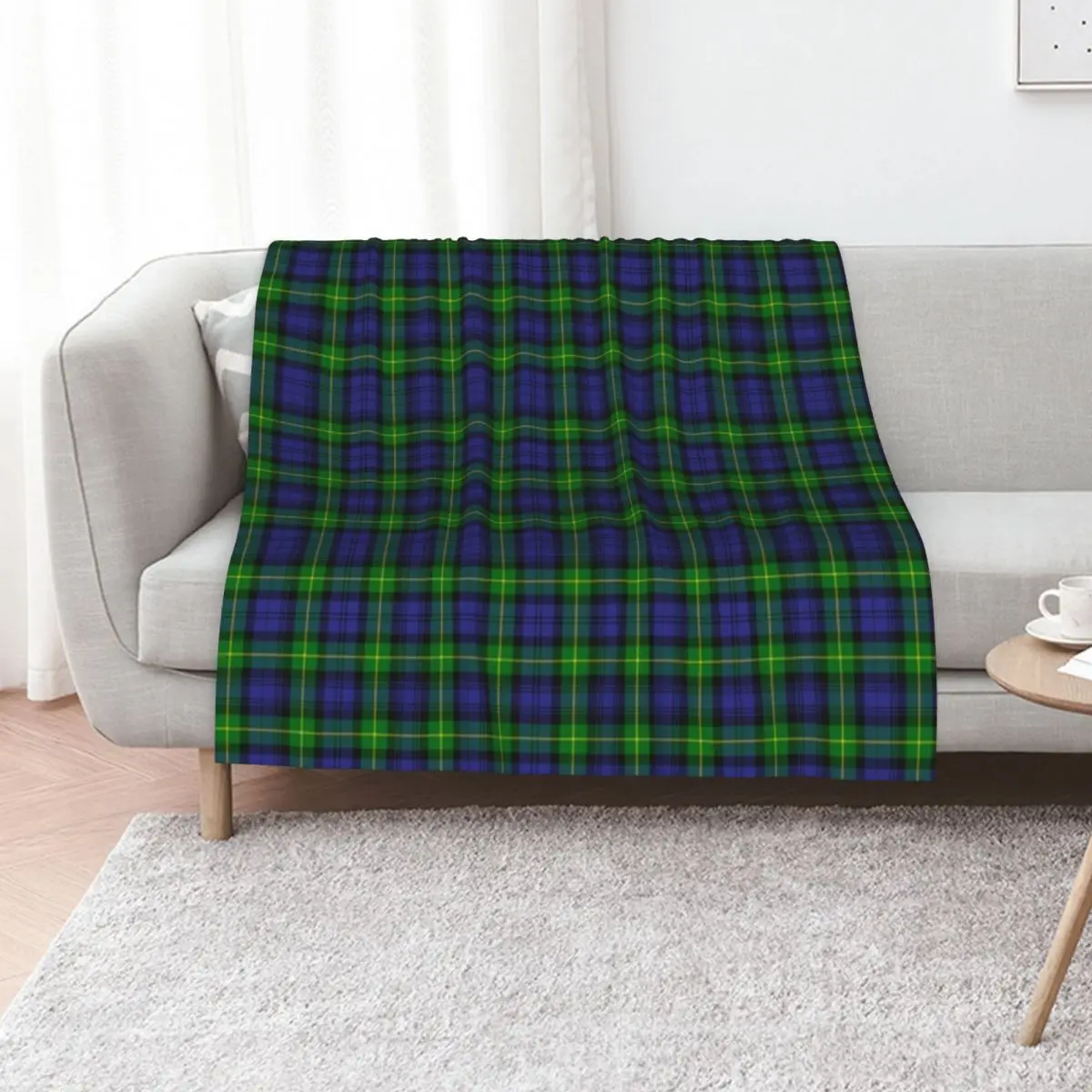 Milne surname last name Scottish Tartan Throw Blanket Flannel Cute Plaid Sofa Retros Blankets