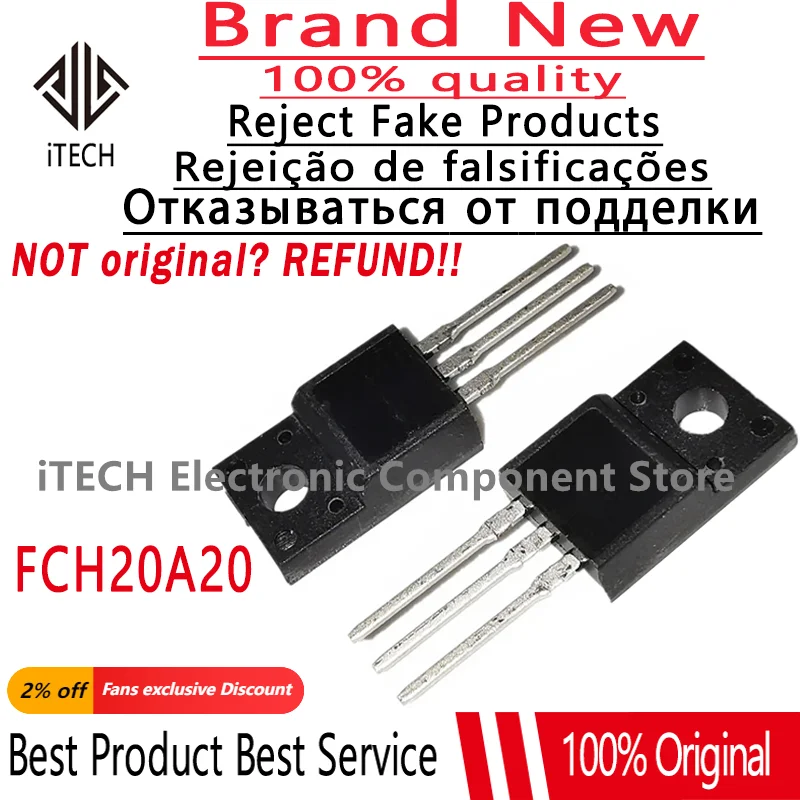 (10-20)pcs/lot Original FCH20A20 20A20 TO-220F Schottky diode 100% New and Genuine