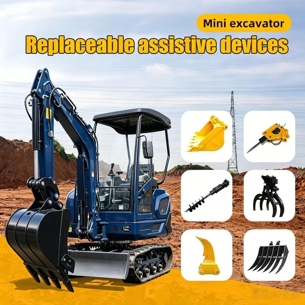 

08/1.0Ton Mini Excavator With PelleConstruction Tools For GartenGraafmachineManufacturer Direct China