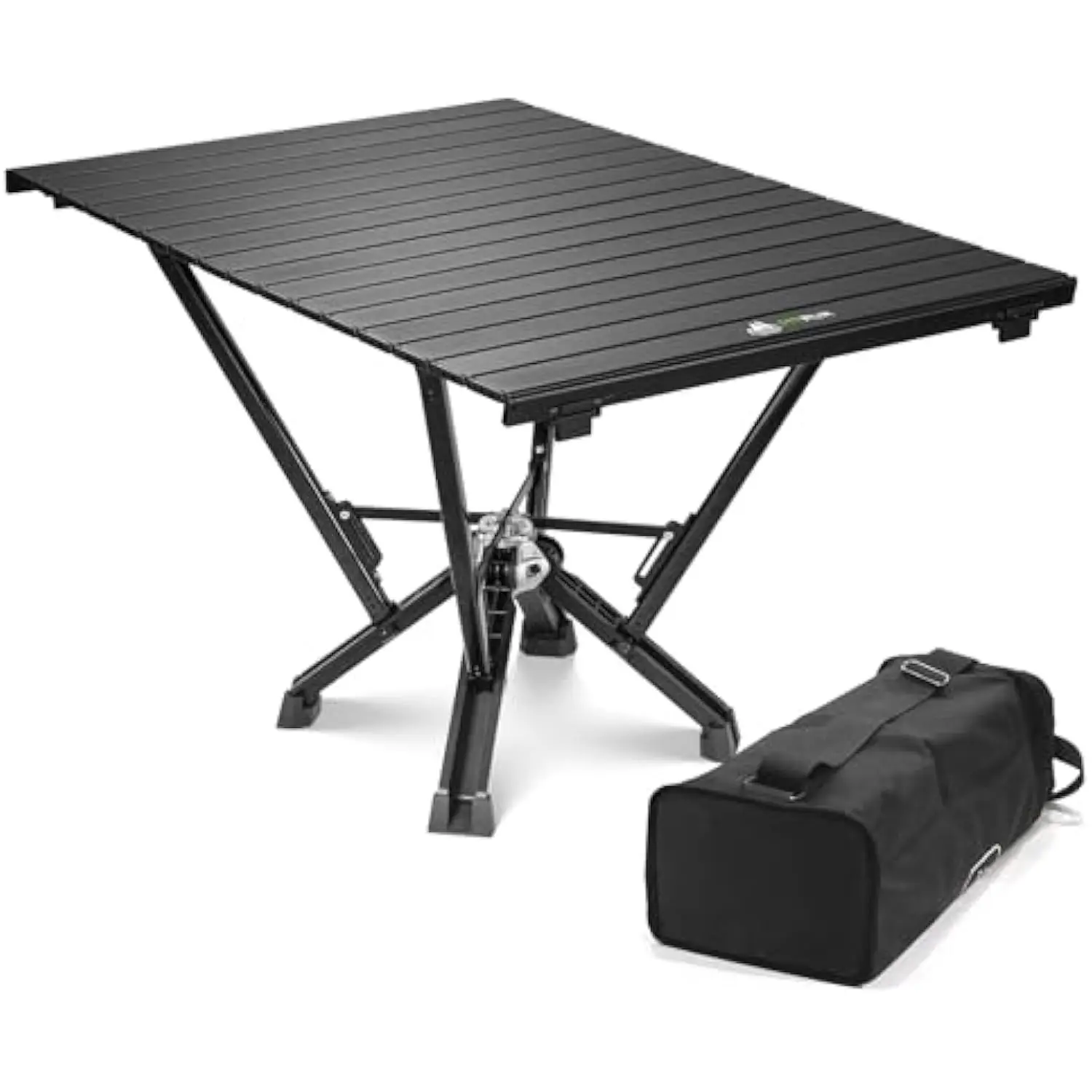 

Folding Camping Table, Max Load 380 Lbs, One-Piece Die-Cast Aluminum Frame Longer Durability, Small Low Rectangle Side Table,