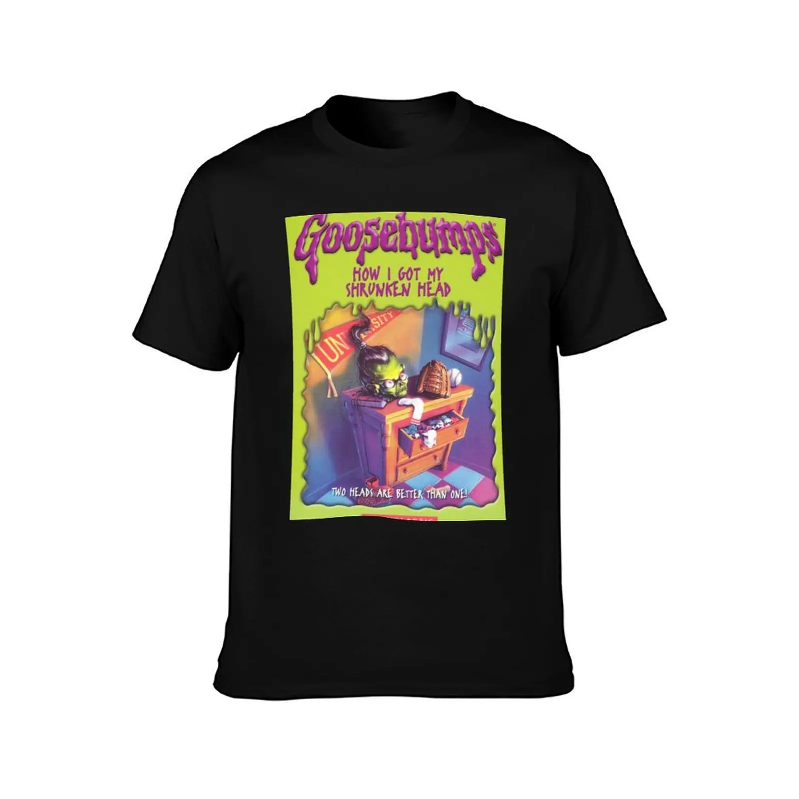 GooseBumps : How I Got My Shrunken Head T-Shirt Large Size Short Sleeve T-Shirt