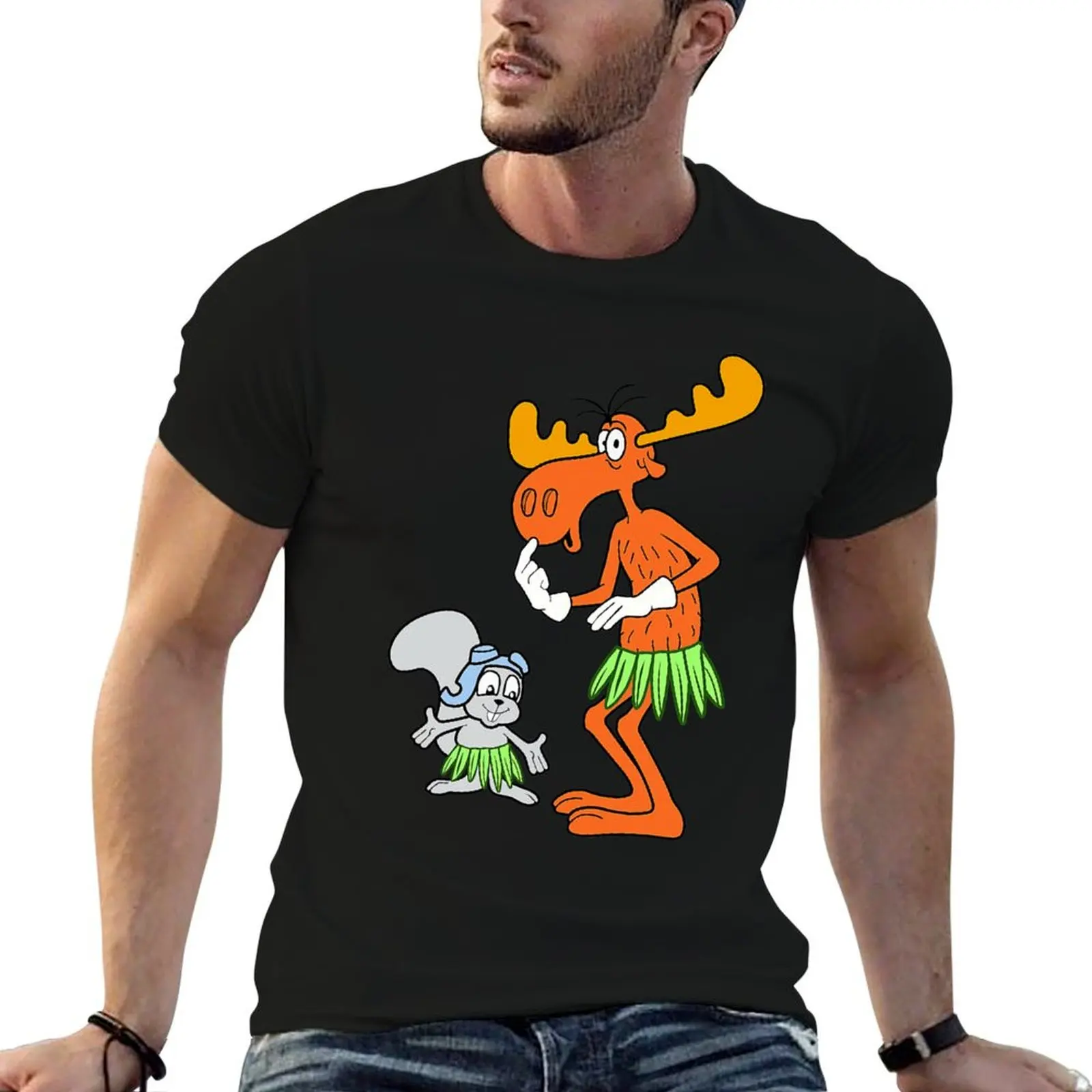 

Bullwinkle shirt man anime graphic T-Shirt t tshirt
