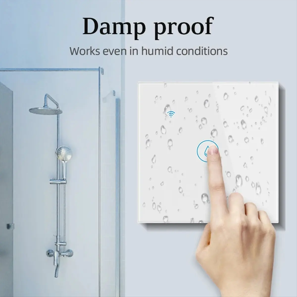 40A Smart WiFi Touch Water Heater Switch Tuya Smart Life APP Timer Voice Control Glass Panel Wall Power Switch Black