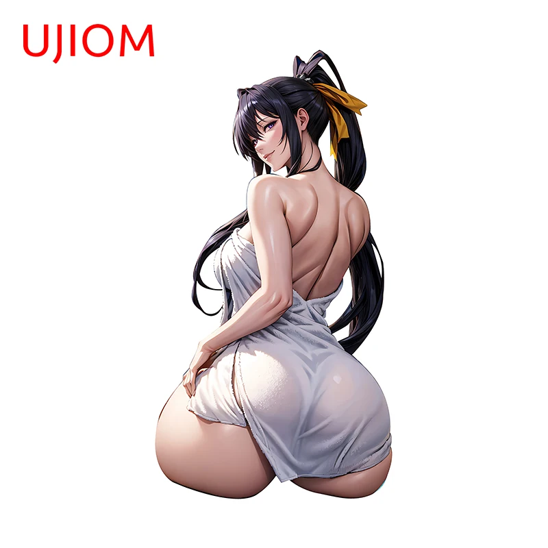 UJIOM NSFW Himejima Akeno Bathrobe Beauty Wall Stickers Cool Amusing Graffiti Design Decals Creative Anime Wallpapers Decor