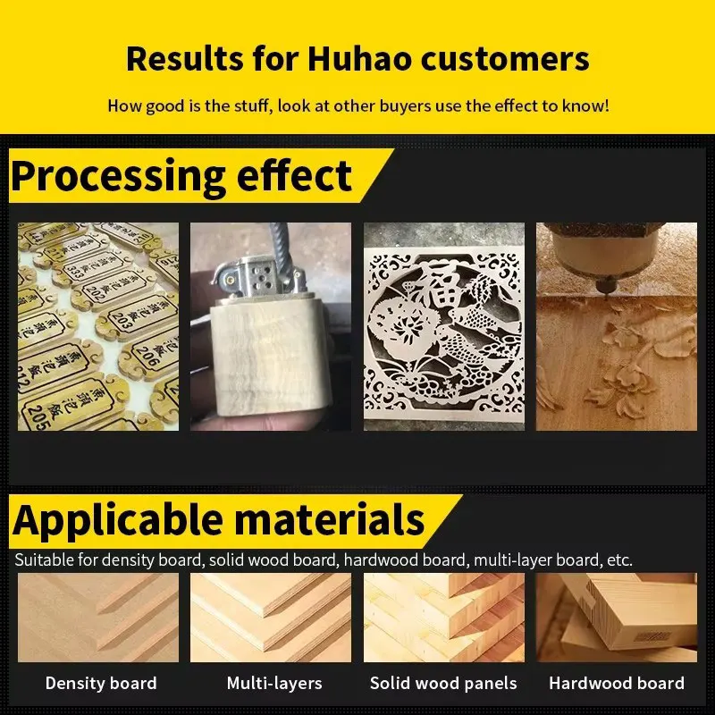 HUHAO 3.175mm 4mm 6mm Gambo Slot Dritto 2 Flauto Fresa in Metallo Duro di Acciaio Fresa CNC Router di Legno Bit Incisione Bit Strumenti