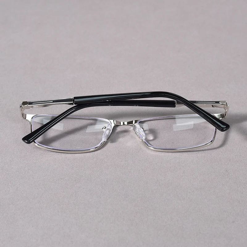 Blau Licht Lesebrille Männer Computer Leser Anti Glare Metall Rahmen mit Federscharnier Doppel Farbe Metall Brillen Rahmen + 100 – Detail 5
