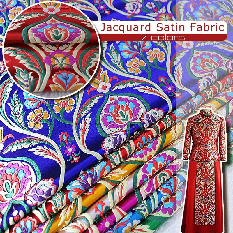 

100*70Cm Brocade Jacquard Chinese Style Retrofabric Satin Cheongsam Jacket Mongolian Robe Stage Clothing Bag Fabric Sewing Diy