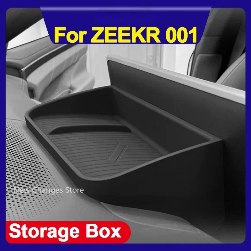

For Zeekr 001 2023-2025 Screen Rear Storage Box Silicone Storage Box Storage Box Modification Upgrade Accessories