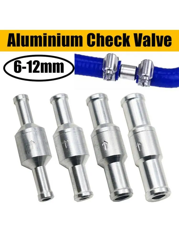 Clapet anti-retour unidirectionnel en ligne, 6-12mm, en aluminium, insertion rapide, remplacement pour carburant, eau, gaz, Air, vide, 1 pièce