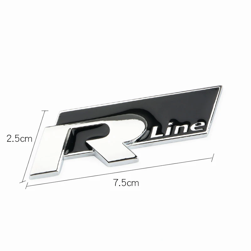 R Rline Logo Car Front Grill Trunk Sticker Accessories For Volkswagen VW GTI Polo Golf MK8 Touareg Passat Magotan Tiguan Jetta