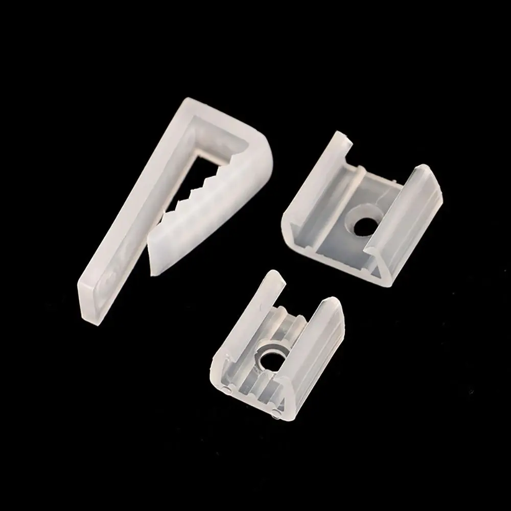 100 قطعة 8-20 مللي متر LED قطاع مقاطع ثابتة حامل لتثبيت 2835 ضوء النيون 5050/5730/2835 220 فولت مرنة COB البلاستيك تصاعد مشبك