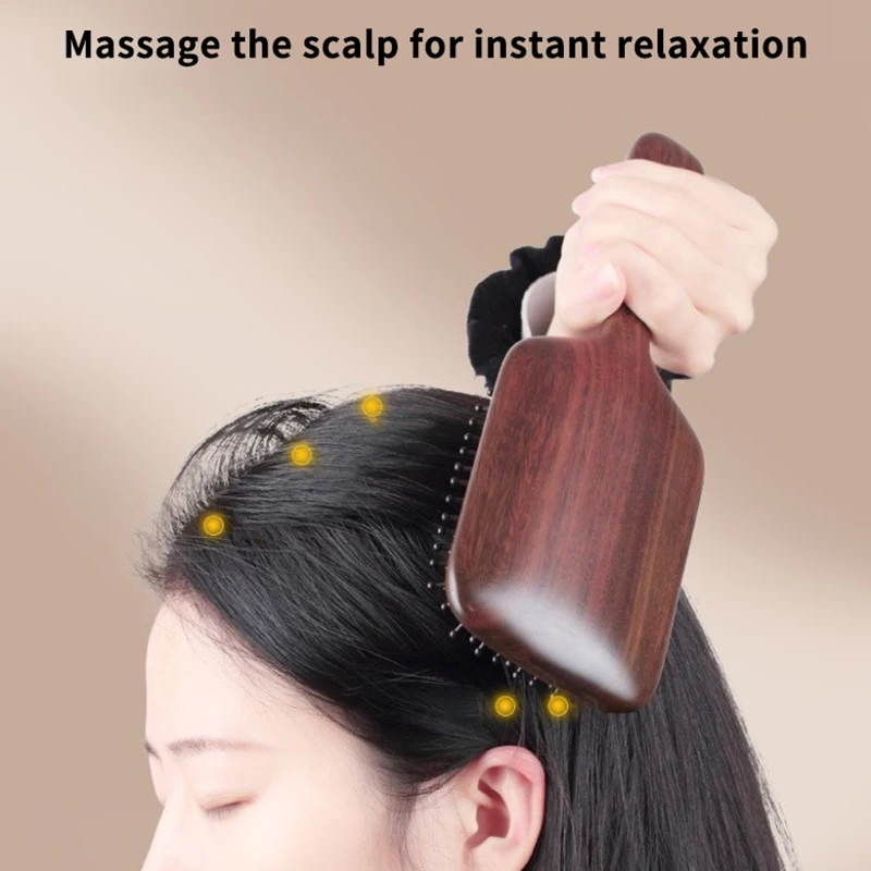 Sandalwood Air Bag Comb Care Scalp Massage Gua Sha Meridian Blood Dredging Hairdressing Tool