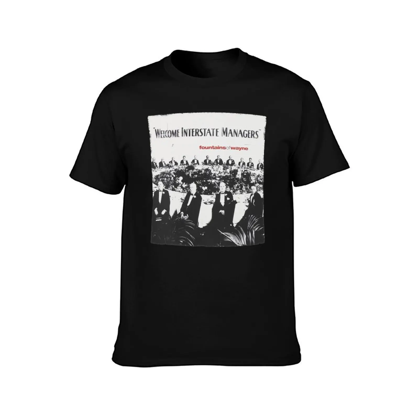 Fountains Of Wayne Welcome Interstate Managers T-Shirt, Summer Casual Cotton Tee, Oversized Streetwear Tops, Unisex Men Women