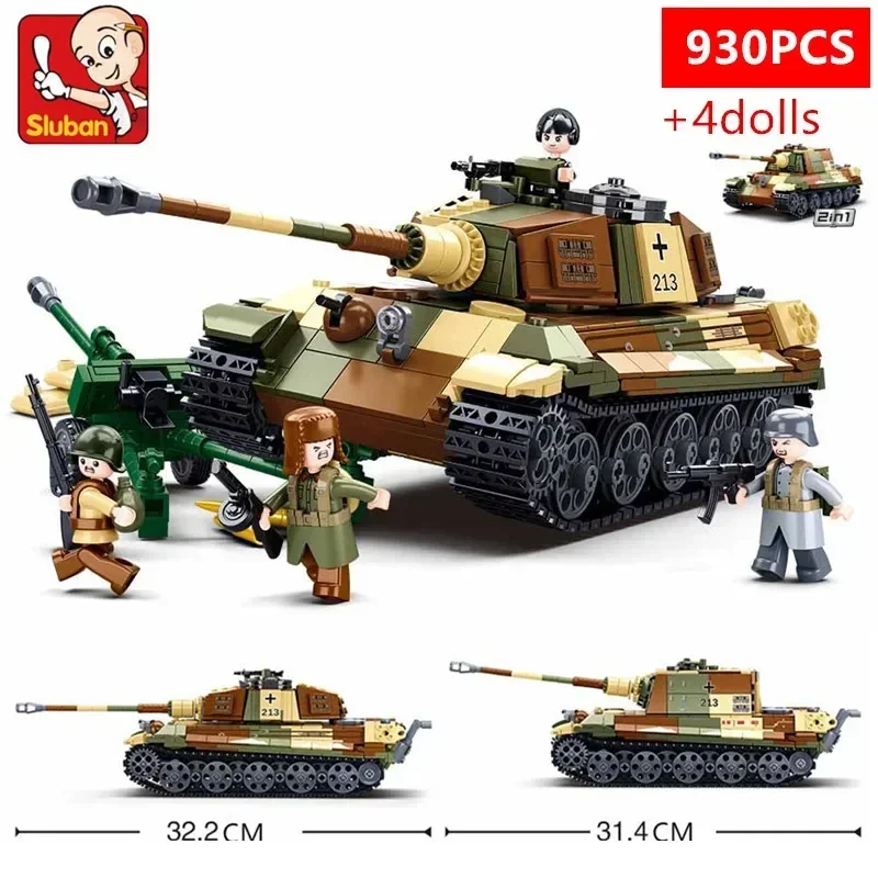 

Military Challenger Leopard Panther Heavy Main Battle Tank Soldier Building Blocks Plastic constructor Model Bricks Army Toys