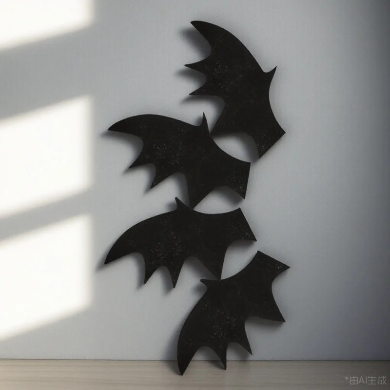 50 pezzi fai da te accessori per ali di pipistrello di Halloween tessuto non tessuto morbido e confortevole decorazione artigianale fermagli per capelli scarpe borse