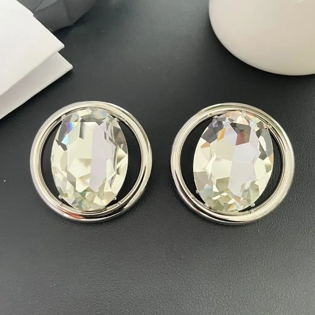 

Earrings Fashion Personality Light Luxury Oval Geometric Ear Aretes De Mujer Pendientes Boucle D’Oreille Orecchini Clip De Oreja