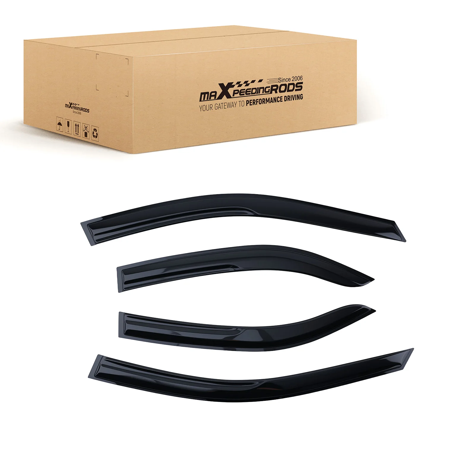 

Outside Mount Rain Guards for Toyota Camry 2002-2006 Window Visors 4PCS Black