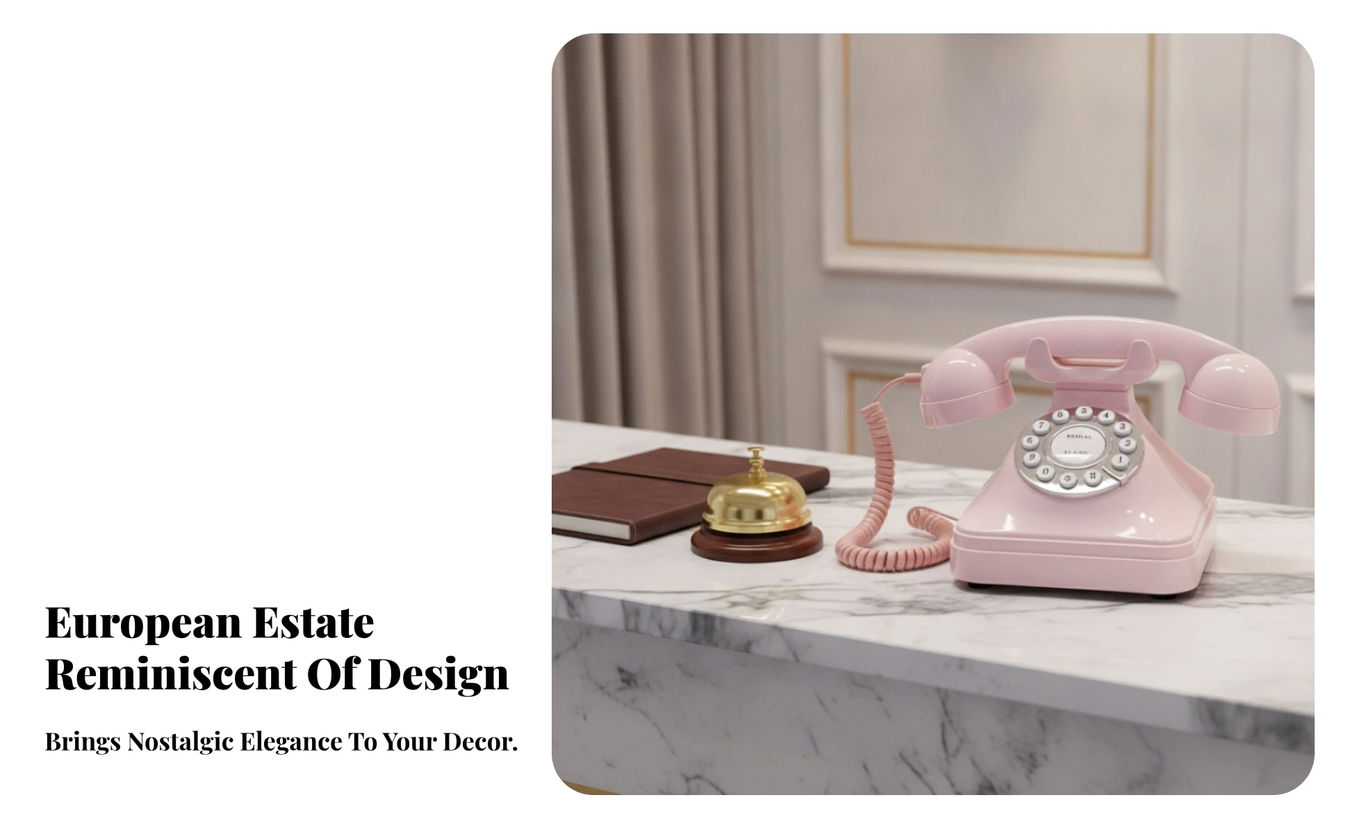 Rotary-Style Landline Phone Glossy Plastic Corded Desk Phone Rotary Dial Telephone Decorative House Decoration
