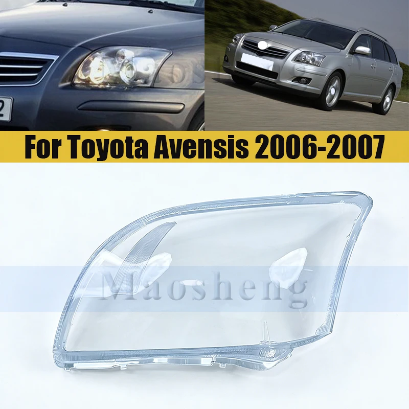

Front Bumper Headlight Cover For Toyota Avensis 2006-2007 Cover Shell Shade Head Lamp Glass Head Light Lens Caps
