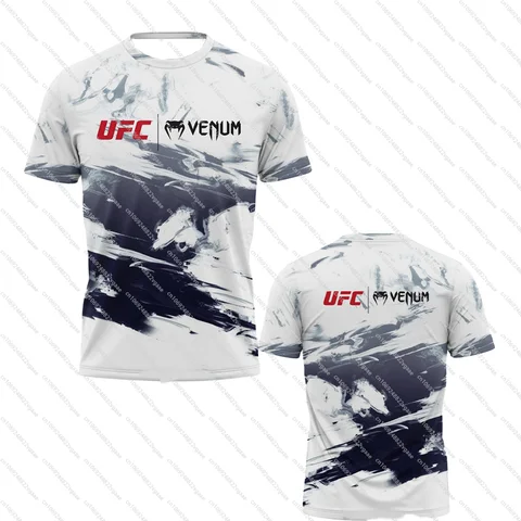 2025 Men Boys Tee 자이언트 산다 복싱 무에타이 그래플 탑 V-Venum Fight 통기성 탑 성인 저지 Sportwear Kids T Shirt Clothes