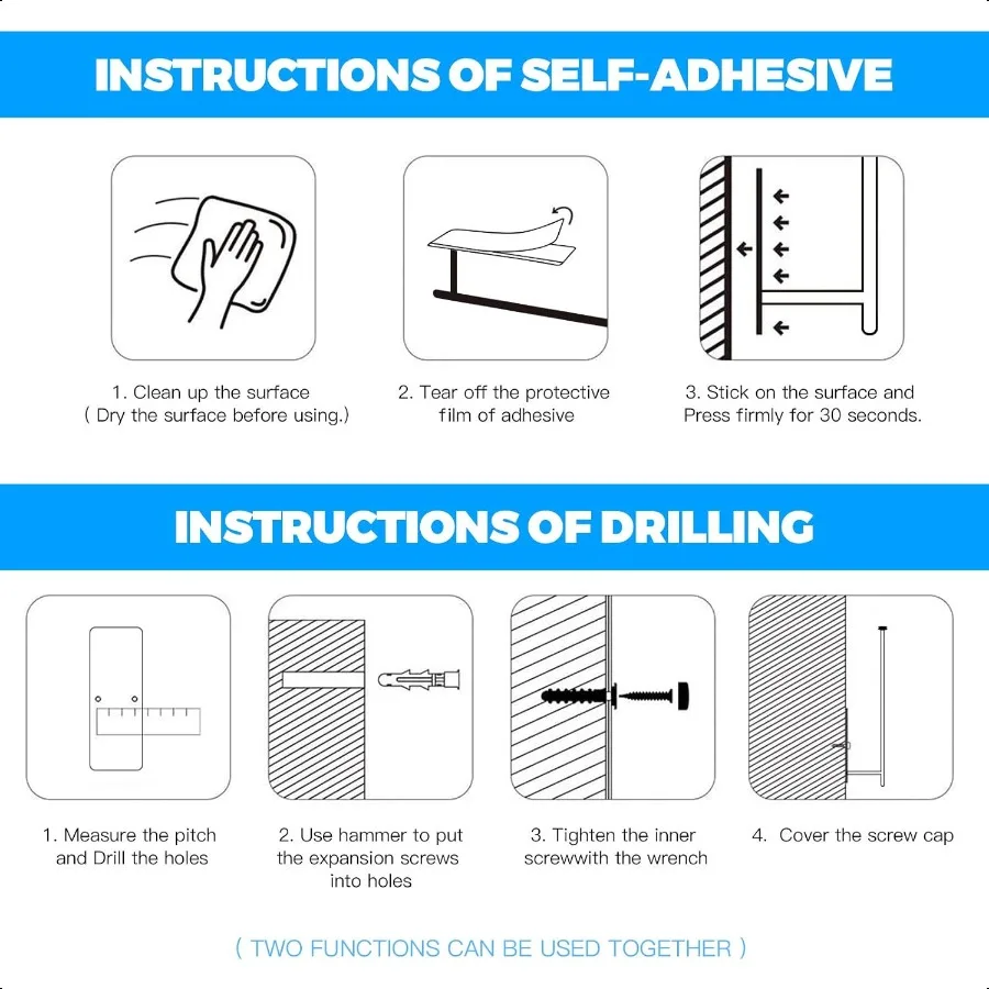 حامل المناشف الورقية تحت الخزانة، أسود غير لامع، لاصق بدون مثقاب، فولاذ مقاوم للصدأ للمطبخ RV #6