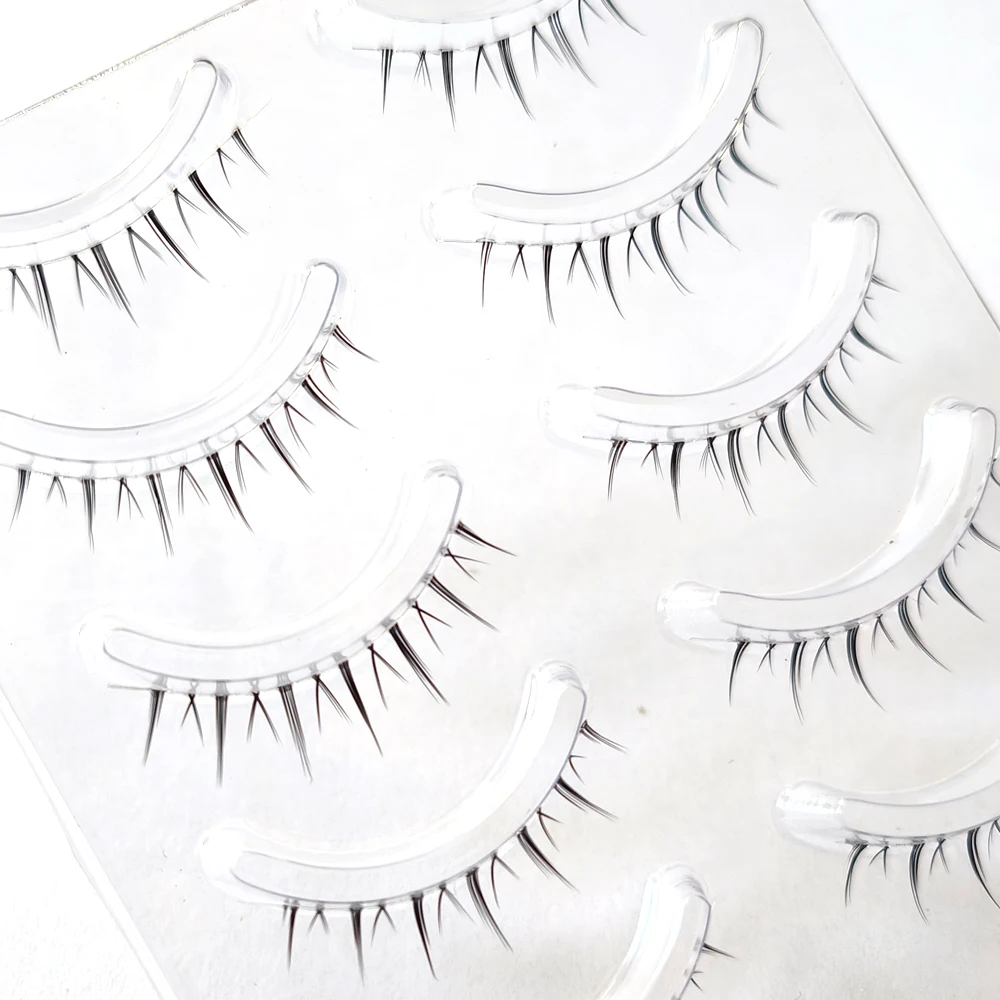 Naturalnie wyglądający 5-parowy zestaw dolnych rzęs Idol Miękkie pod rzęsami Ręcznie robione przedłużanie dolnych rzęs Niewidoczna opaska