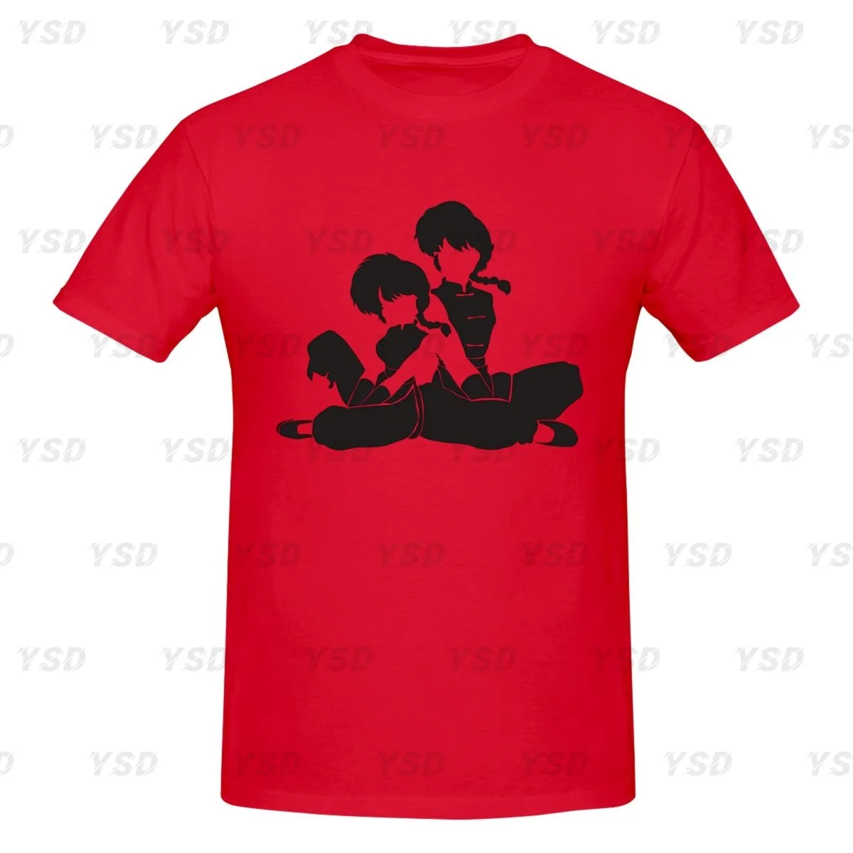 Ranma Saotome Men's Cotton tight fitting sports T-shirt,cosy, Oversized print Tee shirt