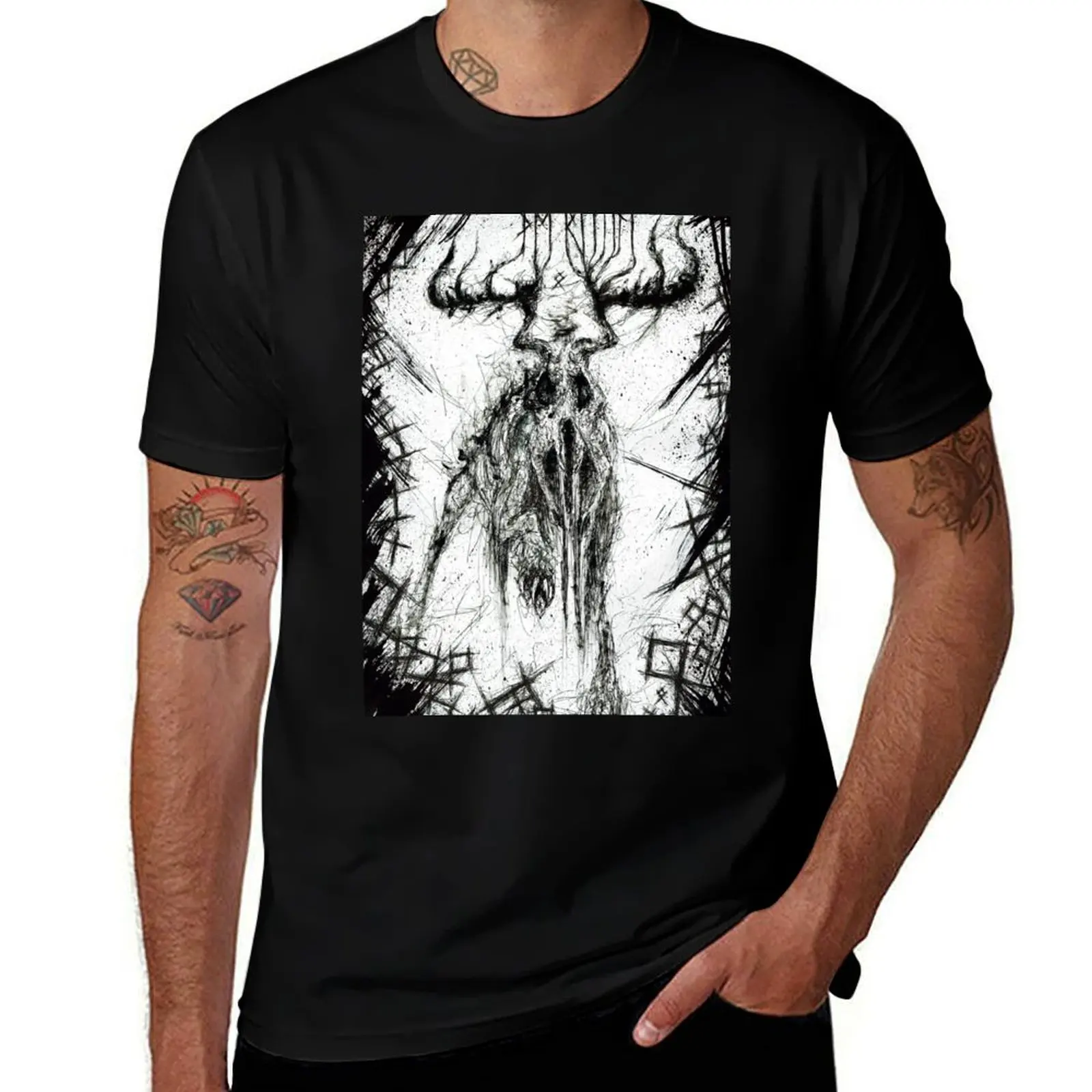 

The Ritual Horror Runes T-Shirt anime figures oversized t shirt summer tops Short sleeve tee Men's t-shirt