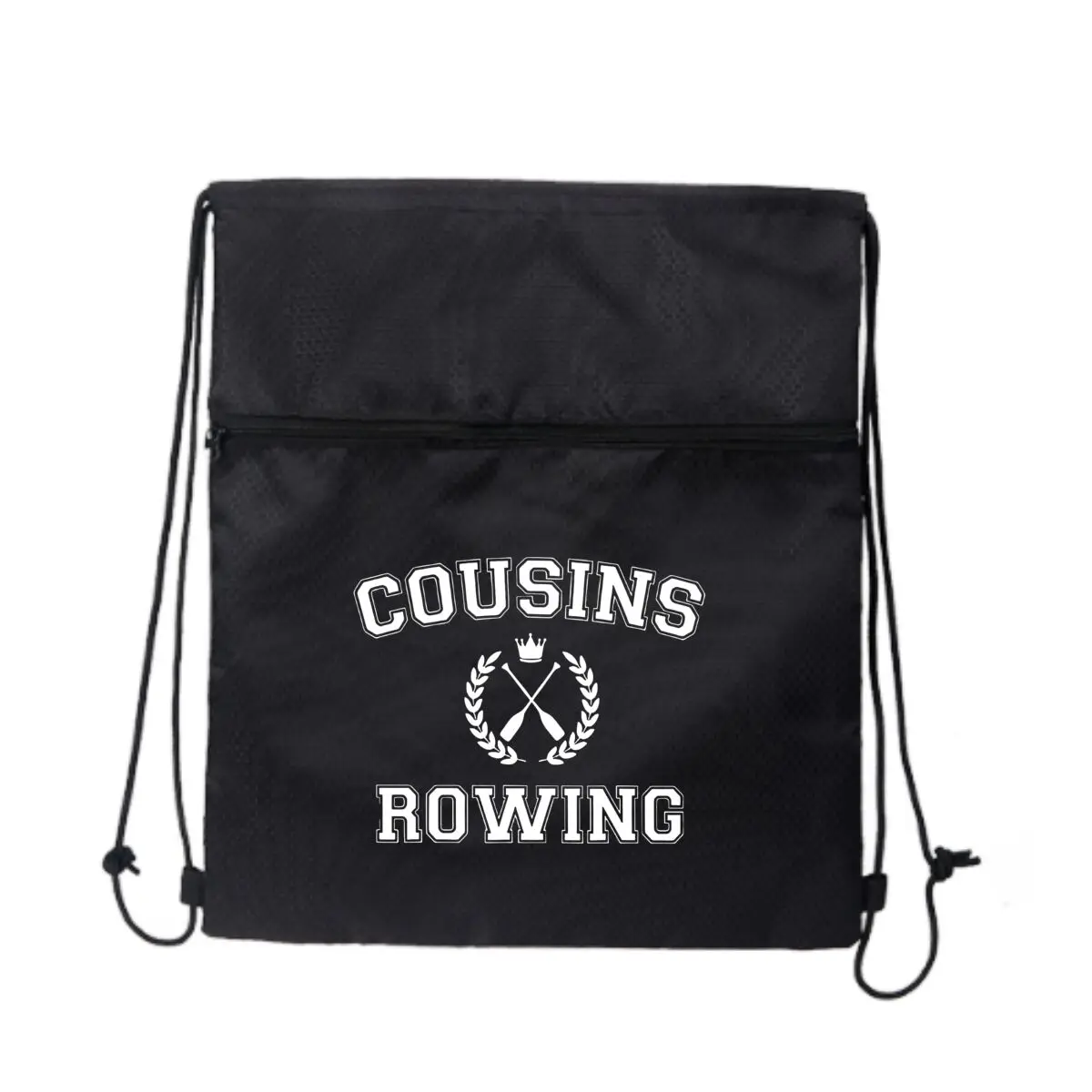 

Cousins Гребная семейная спортивная художественная черная регулируемая уличная сумка на молнии на шнурке