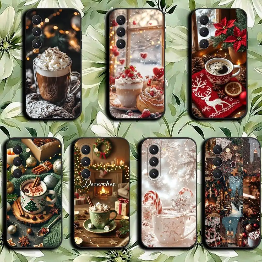 

Christmas Art winter Coffee Phone Case For Samsung Galaxy A52 A42 A32 A22 A12 A02S A72 A73 A51 A41 A31 A21S A71 A40 A30S A20S