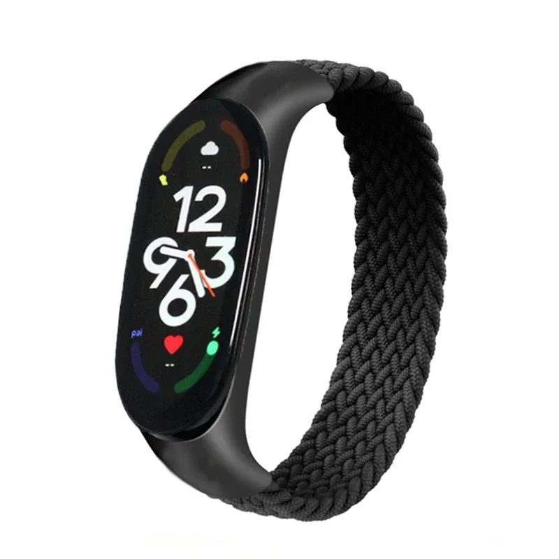 Geflochtene Solo-Schleife für Xiaomi Mi Band 7 Armband Nylon Armband NFC Armband Smartwatch Miband6 Gürtel Correa auf Mi Band 7 6 5 4 3 8
