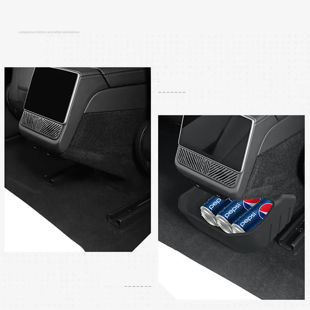 

Back seat Rear Air Outlet Rear Seat Storage Box For Tesla Model 3 Highland 2024 Waterproof Rear Seat Organizer Tray
