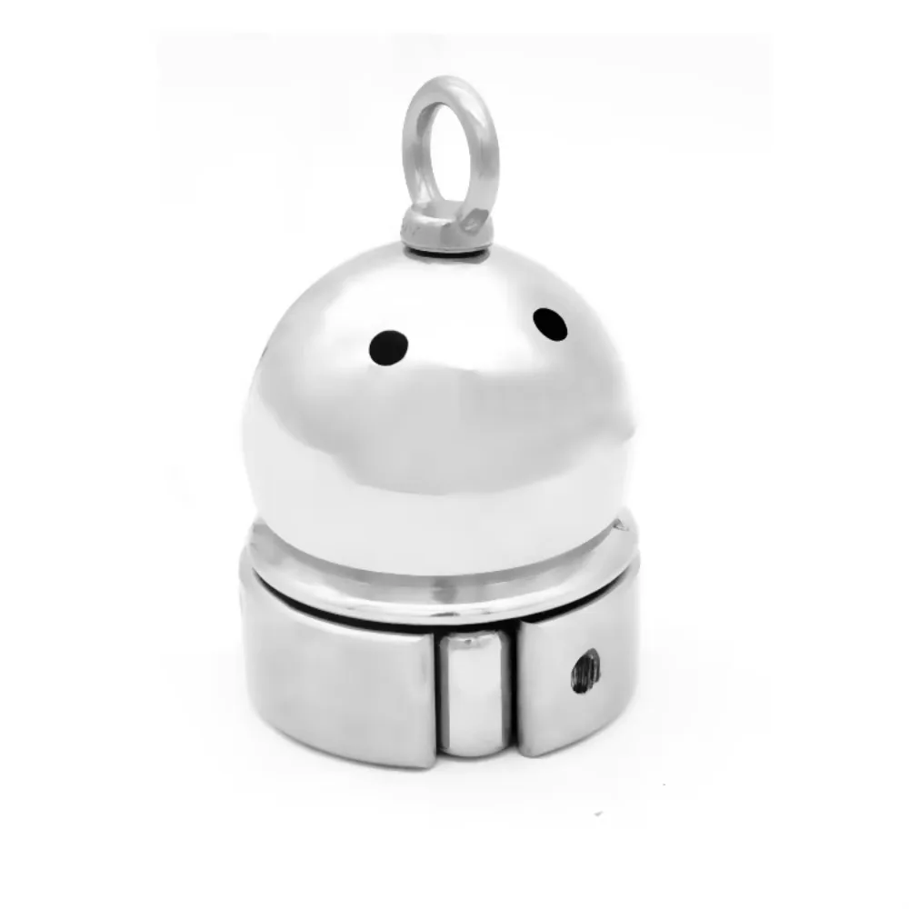 Male Stainless Steel Scrotum Load-Bearing Stretching Cocking Testis Shield Penis Pendants Bondage Chastity Bdsm Sex Toy