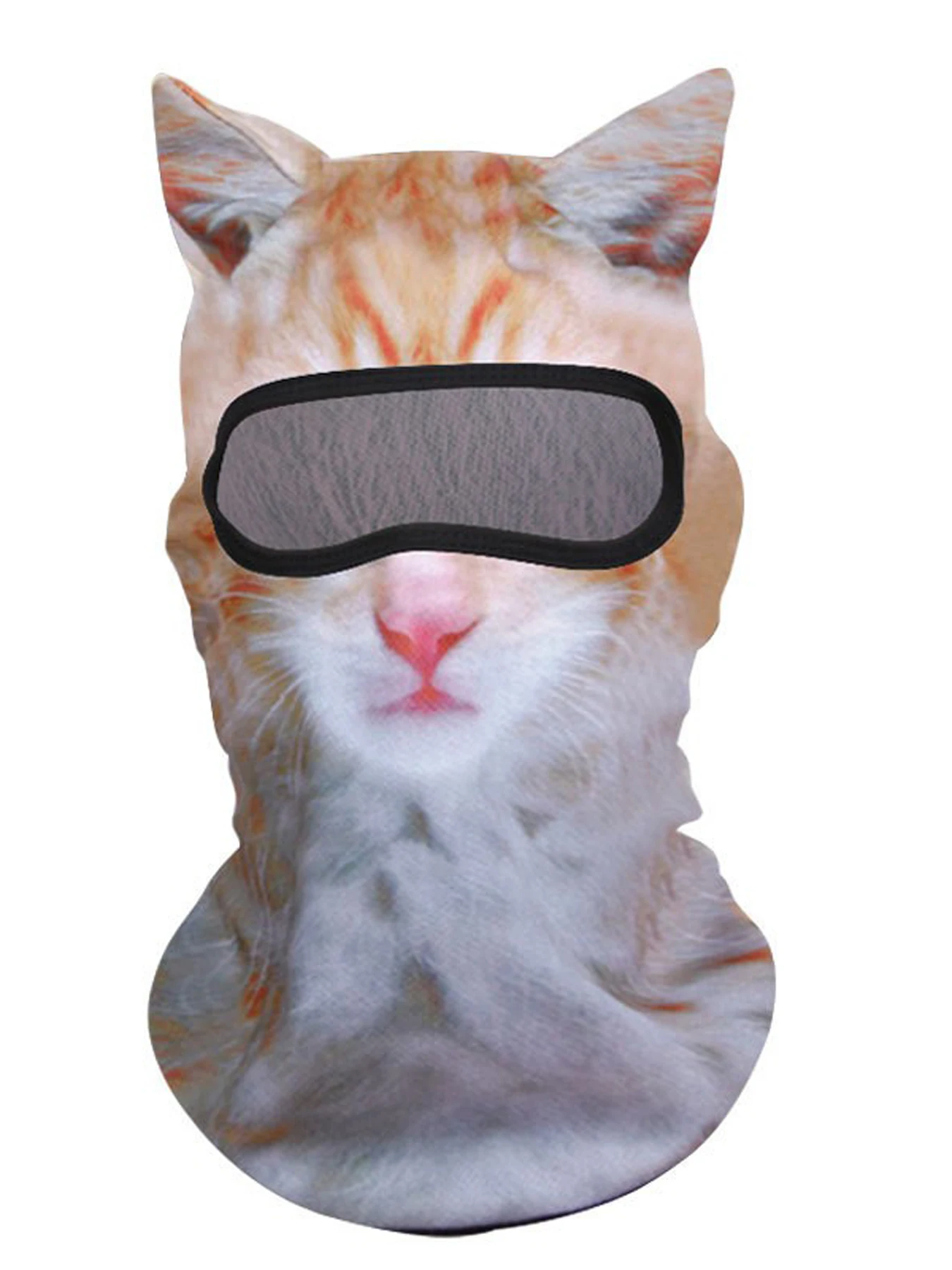 1 Piece Of Random Style Sunscreen animal head cover, outdoor sports windproof printed ski mask, breathable cycling head cover