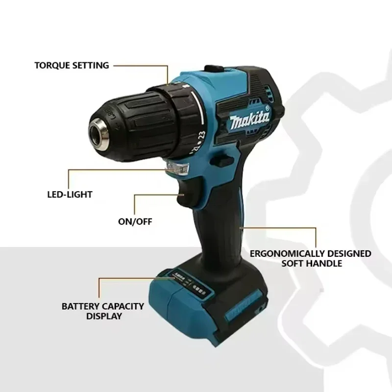 ماكيتا DDF485 10 مللي متر LXT أداة لاسلكية مدمجة متعددة الوظائف مفك تأثير محرك بدون فرش قابلة للشحن مثقاب بدون فرش