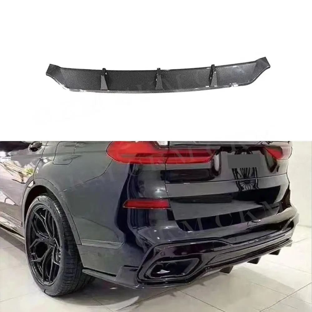 

CKMUUER задний бампер из углеродного волокна, диффузор, спойлер, глянцевый черный задний бампер для BMW X7 G07 M Sport 2019 2020 2021