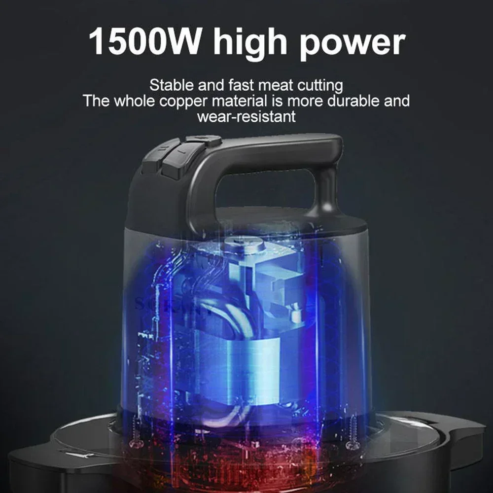 Food Chopper, 6.5L Food Processor 1500W Electric Meat Grinder, for Kitchen, Vegetable, Onion, Garlic, Salad, Baby Food, Nuts