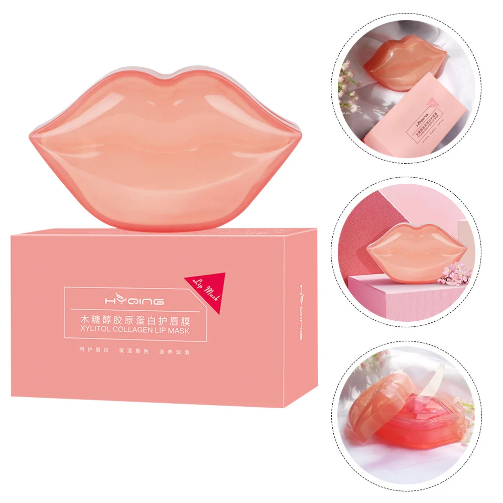 20Pcs Lip Mask Collagen Moisturizing Essence Softening Repair Night Care Patches Nourish Boost Lip Smooth Skin